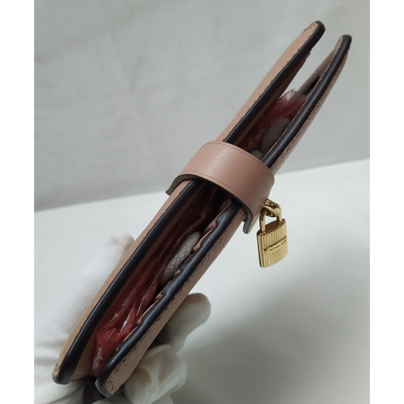 Michael Kors Mercer Pink Pebbled Leather Credit Card ID Window Bifold Wallet - Picture 8 of 16